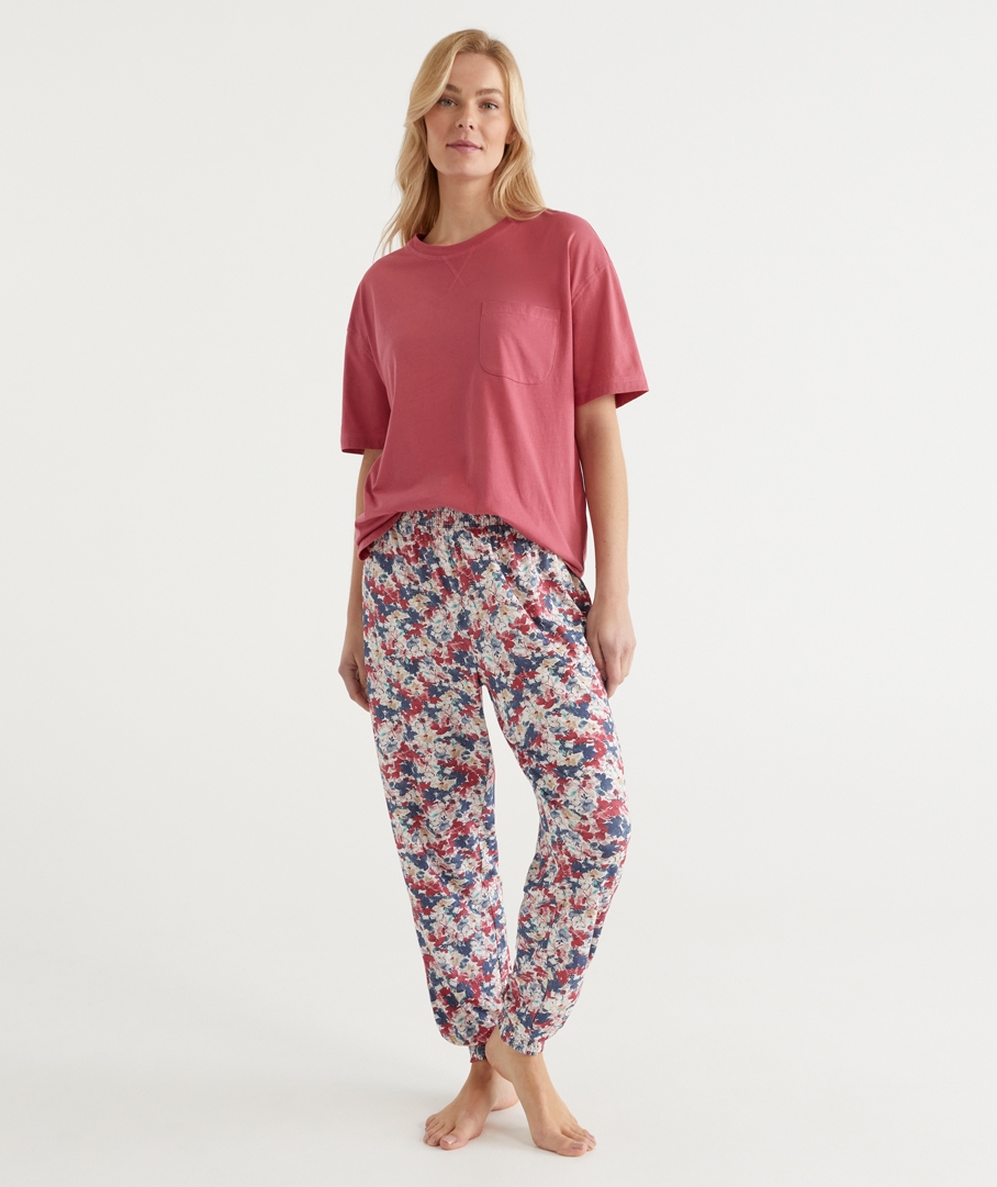 Famulily Women's Casual Plain Wide Leg Pajama Lounge Pants Pyjamas Bottoms 
