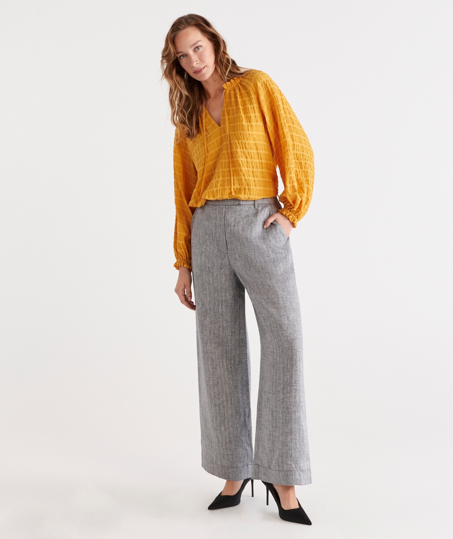 H  M  Pullon viscoseblend trousers  Beige  Compare  One New Change