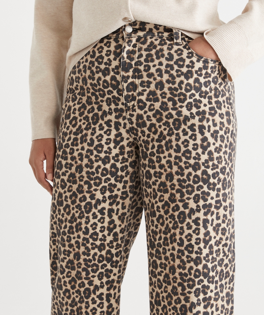 Leopard Wide Leg Jean | Sussan